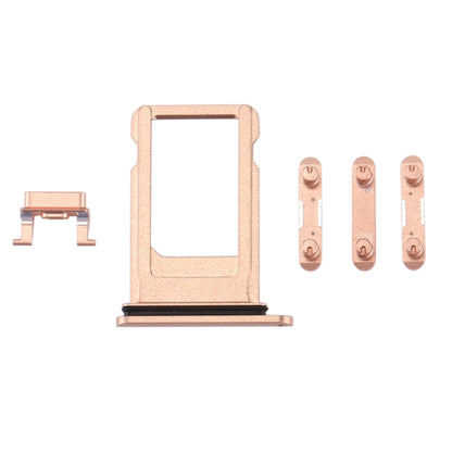 Gold Card Tray, Volume Control Key, Power Button & Mute Switch Vibrator Key for iPhone 8 - High Quality Replacement Parts