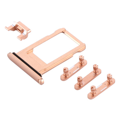 Gold Card Tray, Volume Control Key, Power Button & Mute Switch Vibrator Key for iPhone 8 - High Quality Replacement Parts