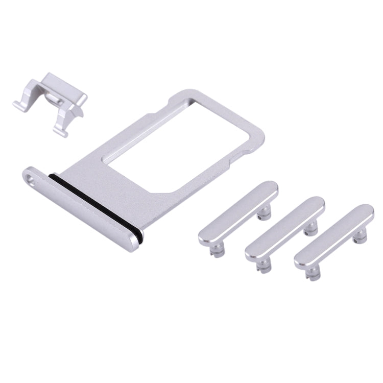 iPhone 8 Silver Card Tray, Volume Control Key, Power Button & Mute Switch Vibrator Replacement Parts