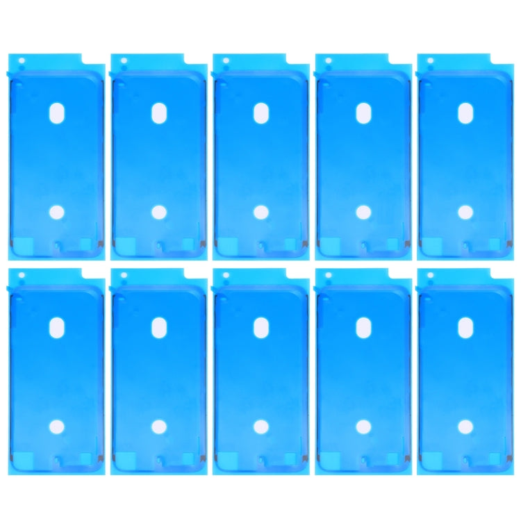10-Pack Waterproof Adhesive Stickers for iPhone 8 LCD Frame Bezel - High Quality Replacement (White)