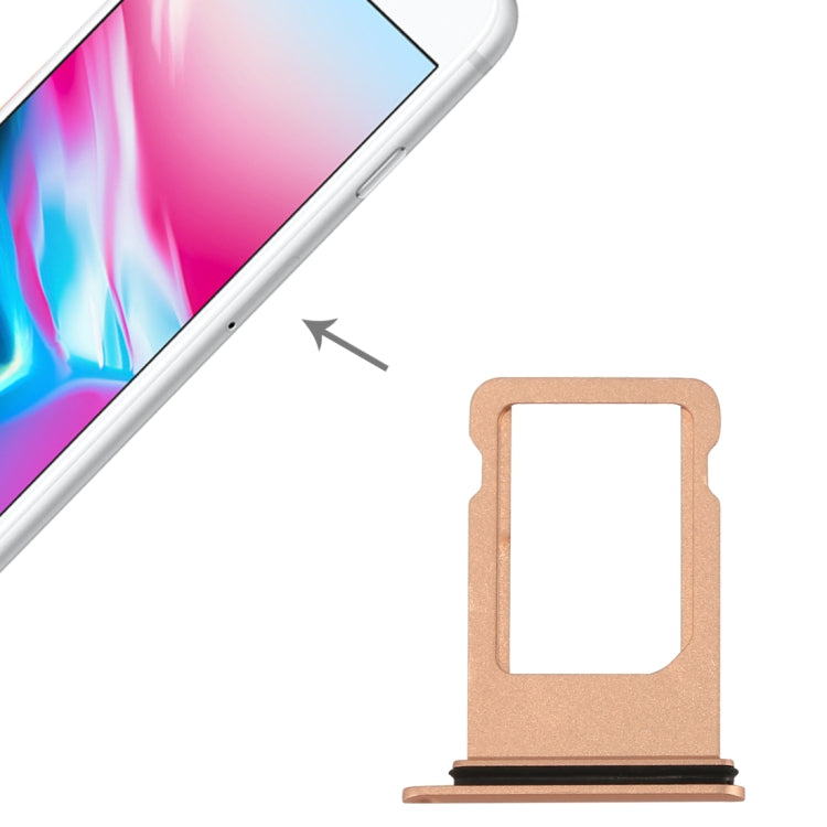 High-Quality Gold Card Tray for iPhone 8 - Replacement Part, Professional Installation Recommended