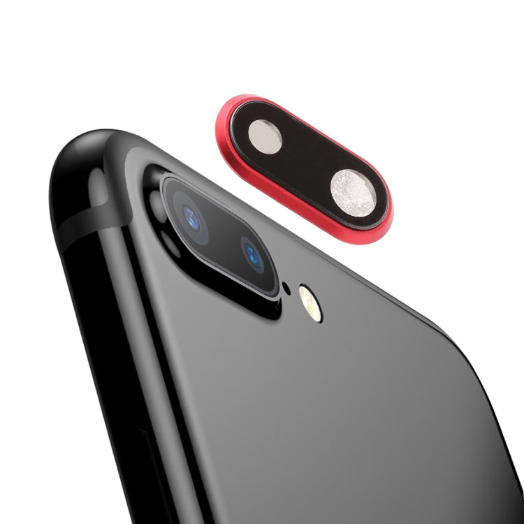 iPhone 8 Plus Back Camera Bezel & Lens Cover Replacement (Red) - Quality Checked & Compatible
