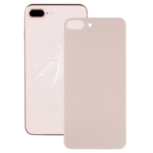 iPhone 8 Plus Gold Back Battery Cover Replacement with Easy Adhesive, Big Camera Hole - Professional Installation Recommended