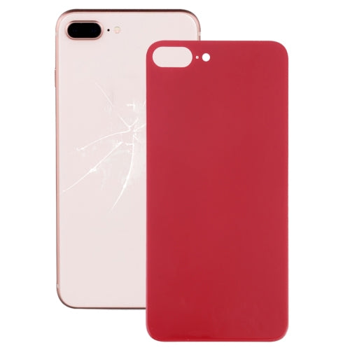iPhone 8 Plus Replacement Back Cover with Big Camera Hole Glass and Adhesive - Easy Install (Red)