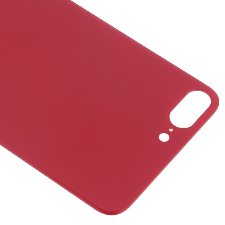 iPhone 8 Plus Replacement Back Cover with Big Camera Hole Glass and Adhesive - Easy Install (Red)