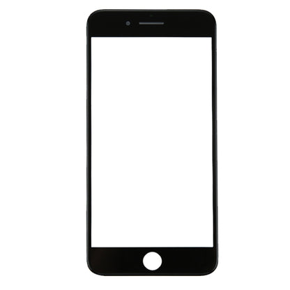 iPhone 8 Plus Replacement Front Screen Outer Glass Lens with LCD Bezel Frame (Black) - Compatible and Ready to Install