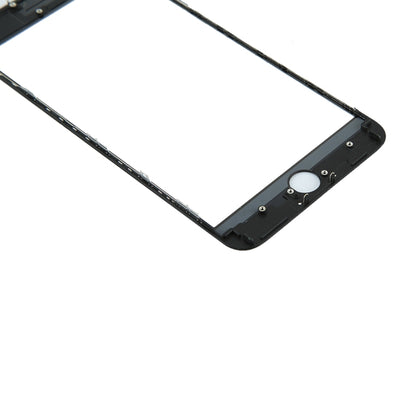 iPhone 8 Plus Replacement Front Screen Outer Glass Lens with LCD Bezel Frame (Black) - Compatible and Ready to Install