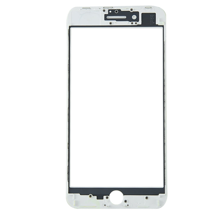 iPhone 8 Plus Front Screen Outer Glass Lens with LCD Bezel Frame & OCA Adhesive (White) - Replacement Part