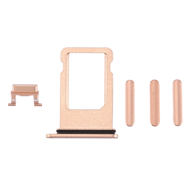 Gold Card Tray, Volume Control Key, Power Button & Mute Switch Vibrator Key for iPhone 8 Plus