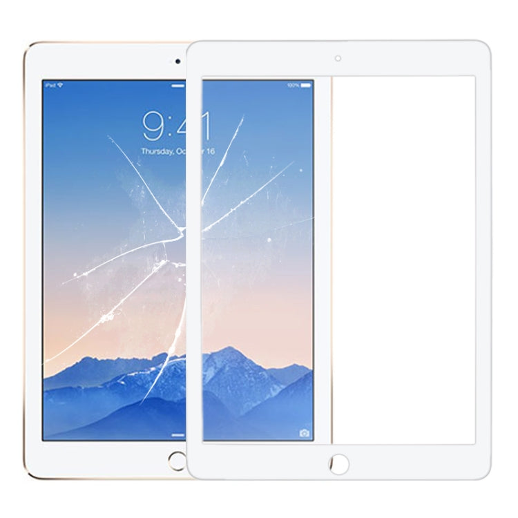 White Front Screen Outer Glass Lens Replacement for iPad Air 2 (A1567 / A1566) - Tested & Ready to Install