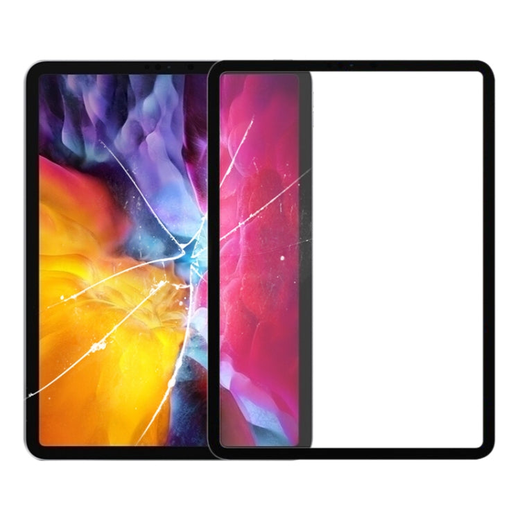 Replacement Front Screen Outer Glass Lens for iPad Pro 11 (2021) A2301 A2459 A2460 - Black