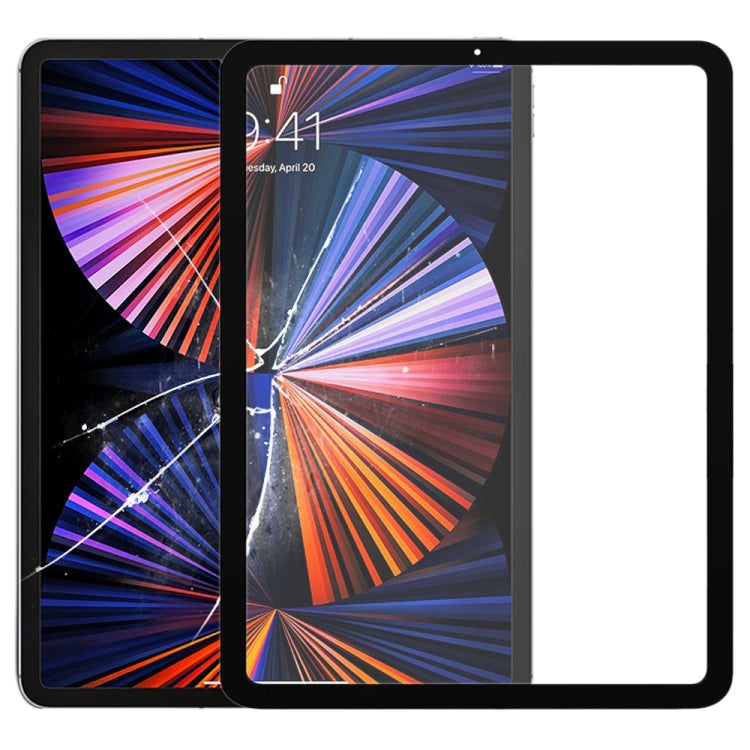 iPad Pro 12.9 inch (2021) A2378 A2461 A2379 Front Screen Outer Glass Lens Replacement (Black)