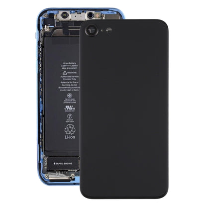 Black Glass Battery Back Cover with Camera Lens Frame for iPhone SE 2020 - Replacement Housing