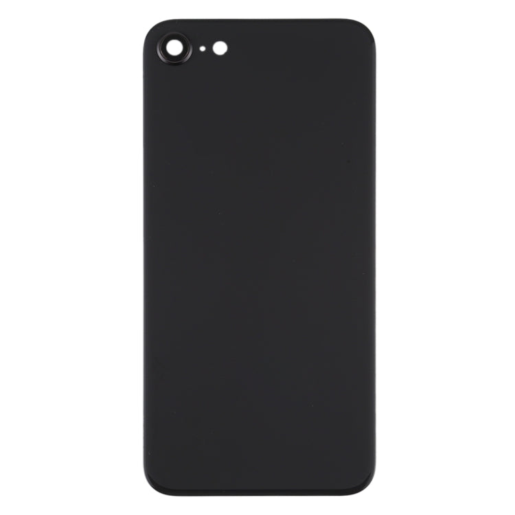 Black Glass Battery Back Cover with Camera Lens Frame for iPhone SE 2020 - Replacement Housing