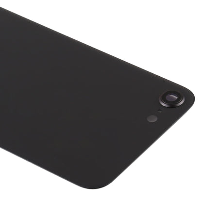 Black Glass Battery Back Cover with Camera Lens Frame for iPhone SE 2020 - Replacement Housing