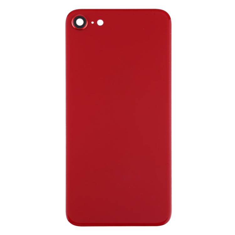Red Glass Battery Back Cover with Camera Lens Frame for iPhone SE 2020 - Replacement Housing Part