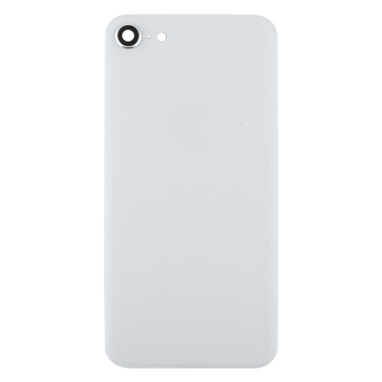 iPhone SE 2020 Glass Battery Back Cover with Camera Lens Frame (White) - Replacement Housing, Professional Installation Recommended