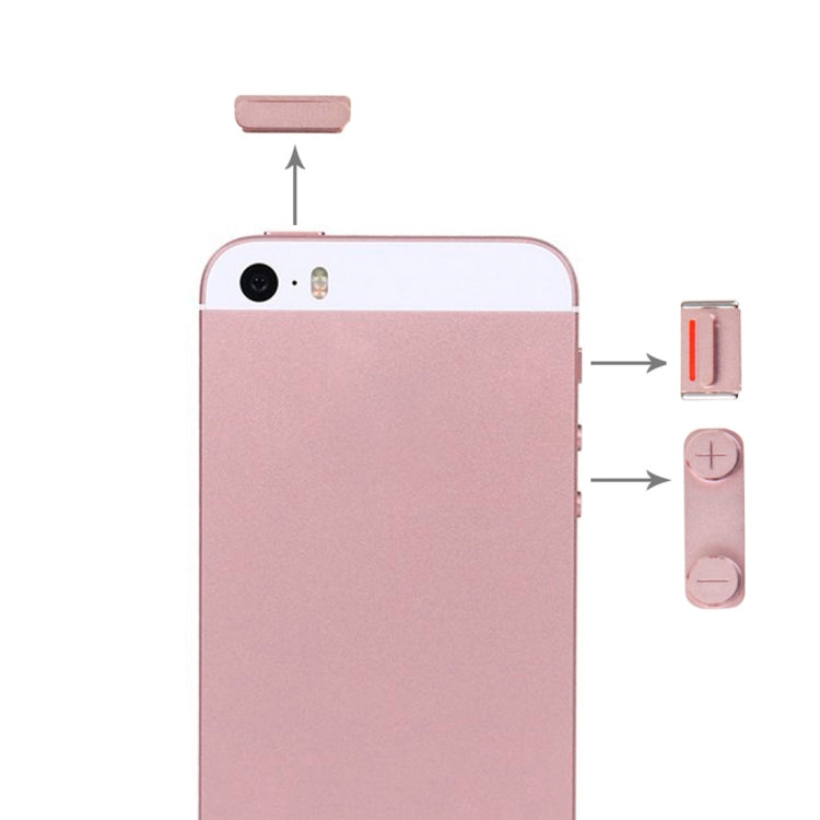 iPhone SE Side Buttons & SIM Card Tray Replacement Part (Rose Gold) - High Quality & Tested