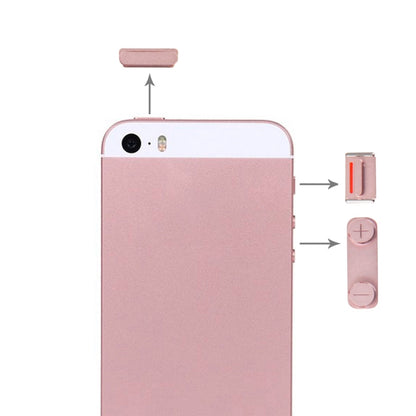 iPhone SE Side Buttons & SIM Card Tray Replacement Part (Rose Gold) - High Quality & Tested