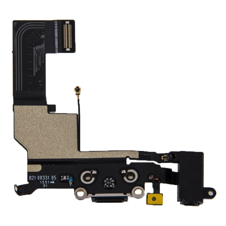 High-Quality Charging Port & Audio Flex Cable Replacement for iPhone SE (Black) - Compatible Repair Part