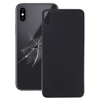 iPhone X Black Glass Back Battery Cover Replacement with Adhesive - Easy Install, Big Camera Hole