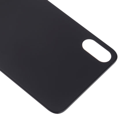 iPhone X Black Glass Back Battery Cover Replacement with Adhesive - Easy Install, Big Camera Hole
