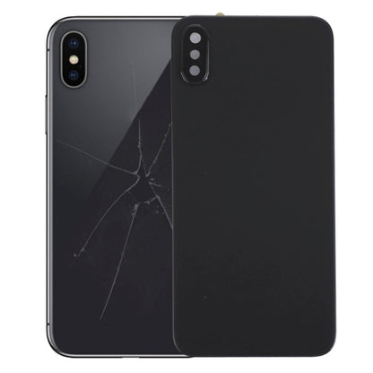iPhone X Black Adhesive Back Cover Replacement - High-Quality Glass, Professional Installation Recommended