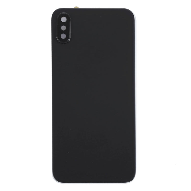 iPhone X Black Adhesive Back Cover Replacement - High-Quality Glass, Professional Installation Recommended