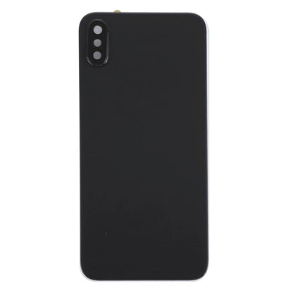 iPhone X Black Adhesive Back Cover Replacement - High-Quality Glass, Professional Installation Recommended
