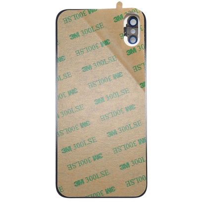 iPhone X Black Adhesive Back Cover Replacement - High-Quality Glass, Professional Installation Recommended