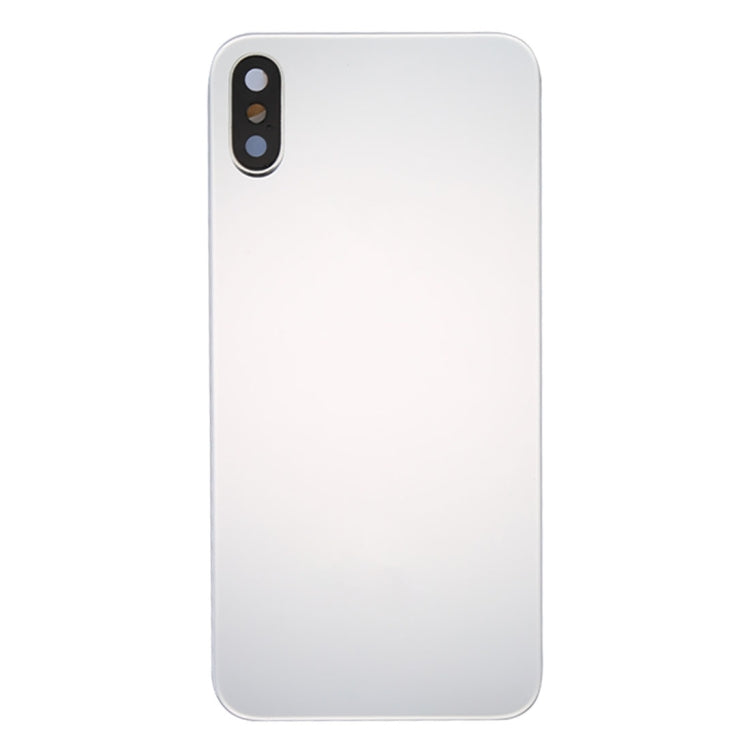 iPhone X Back Cover Replacement (Silver) with Adhesive - High-Quality Glass Repair Part