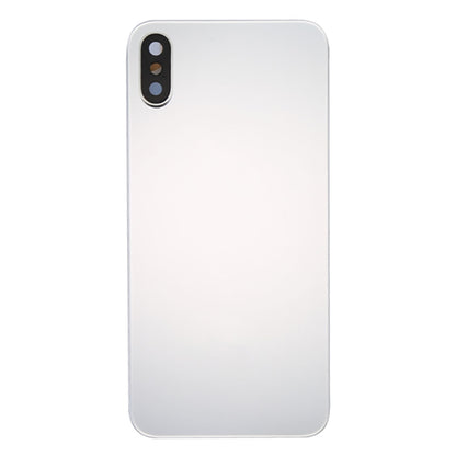 iPhone X Back Cover Replacement (Silver) with Adhesive - High-Quality Glass Repair Part