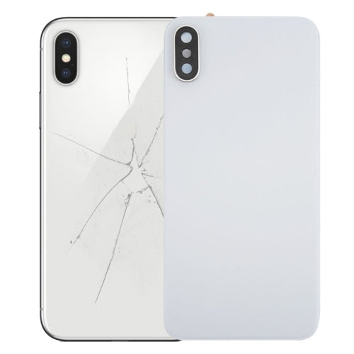 High-Quality Adhesive Back Cover Replacement for iPhone X - White Glass (Professional Installation Recommended)
