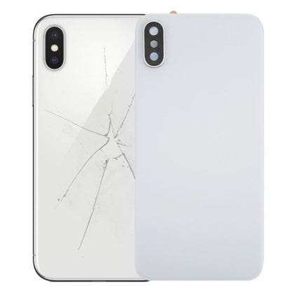High-Quality Adhesive Back Cover Replacement for iPhone X - White Glass (Professional Installation Recommended)