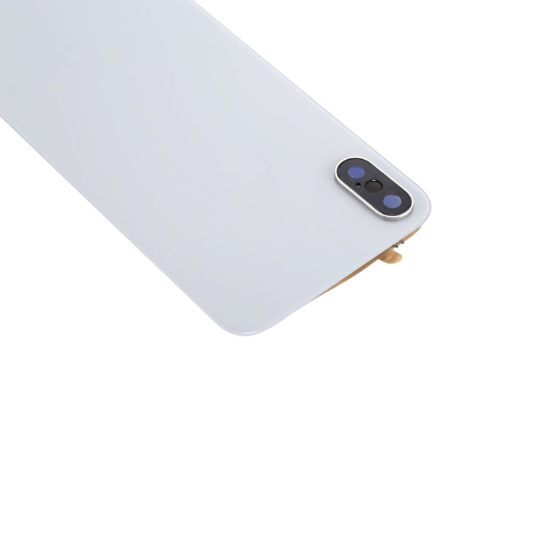 High-Quality Adhesive Back Cover Replacement for iPhone X - White Glass (Professional Installation Recommended)