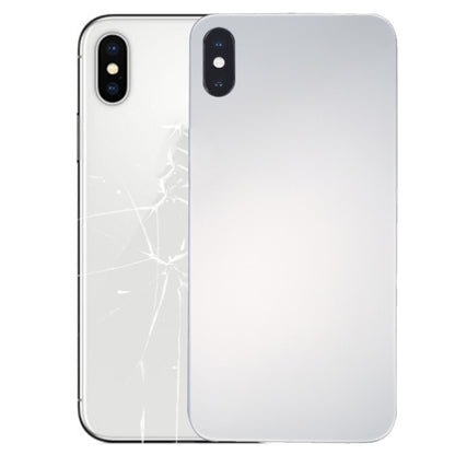 Premium Glass Mirror Surface Battery Back Cover for iPhone X (Silver) - High-Quality Replacement Part