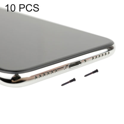 10 Premium Black Charging Port Screws for iPhone X - High Quality Repair Parts (10 PCS)