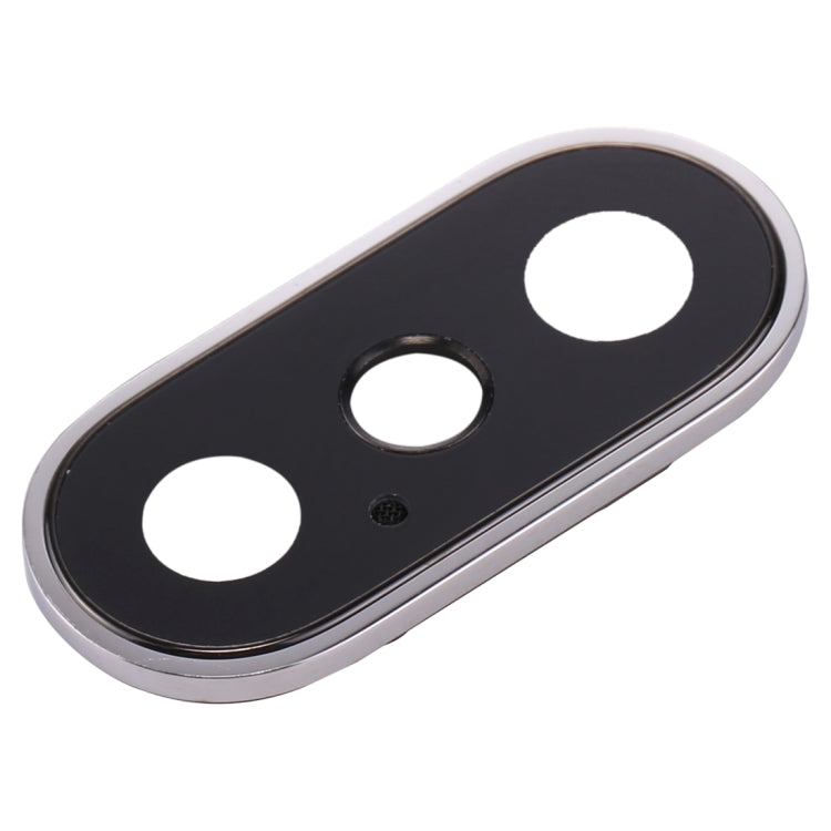 iPhone X Rear Camera Lens Ring Replacement (Silver) - High Quality, Compatible, Easy Installation