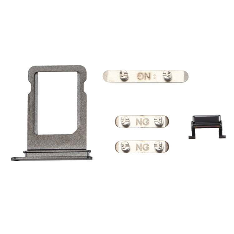 iPhone X Grey Card Tray, Volume Control Key, Power Button & Mute Switch Vibrator Replacement Parts