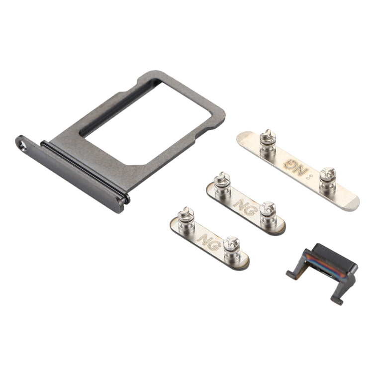 iPhone X Grey Card Tray, Volume Control Key, Power Button & Mute Switch Vibrator Replacement Parts
