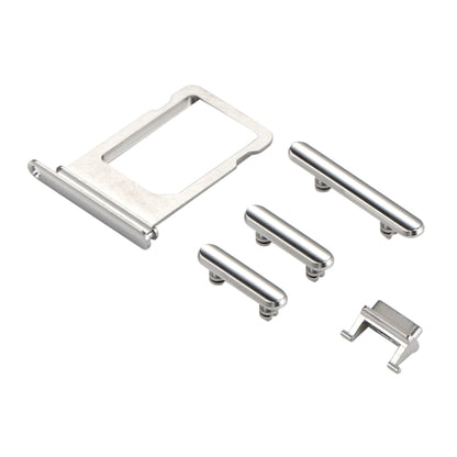 iPhone X Silver Card Tray, Volume Control Key, Power Button & Mute Switch Vibrator Replacement Parts