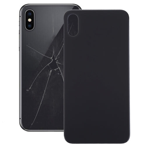 iPhone X Black Glass Battery Back Cover Replacement - Ideal for Broken or Damaged Units, Professional Installation Recommended