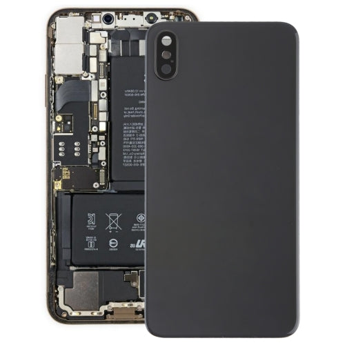 iPhone XS Max Battery Back Cover with Camera Bezel, Lens & Adhesive - High Quality Replacement (Black)