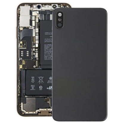 iPhone XS Max Battery Back Cover with Camera Bezel, Lens & Adhesive - High Quality Replacement (Black)