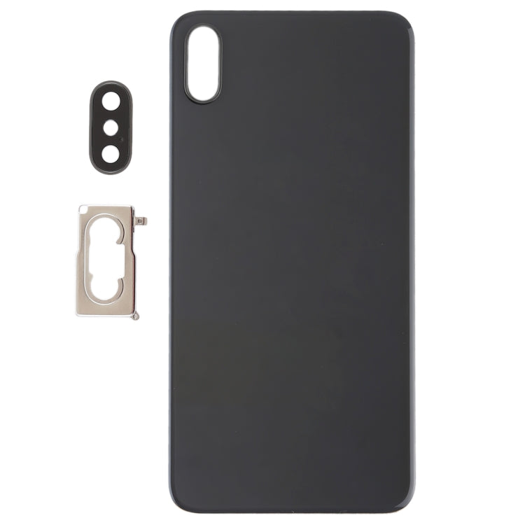 iPhone XS Max Battery Back Cover with Camera Bezel, Lens & Adhesive - High Quality Replacement (Black)