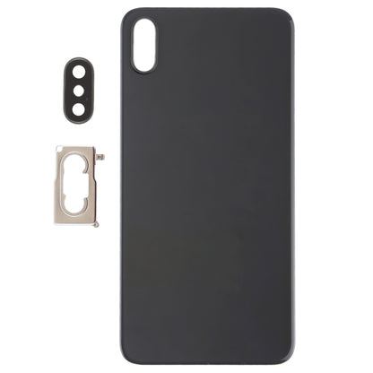 iPhone XS Max Battery Back Cover with Camera Bezel, Lens & Adhesive - High Quality Replacement (Black)