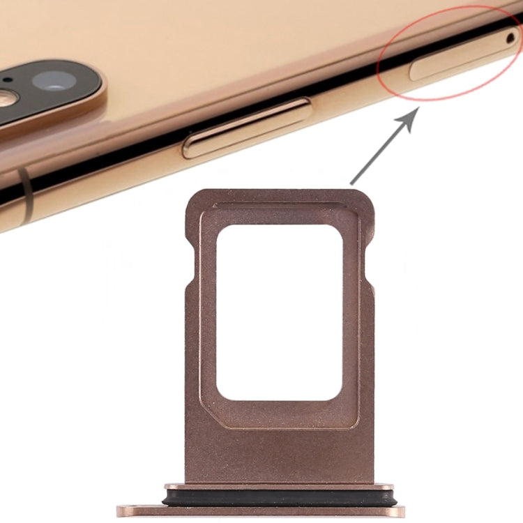 Gold SIM Card Tray for iPhone XS Max (Single SIM) - Compatible Replacement Part, Lightweight 0.01kg