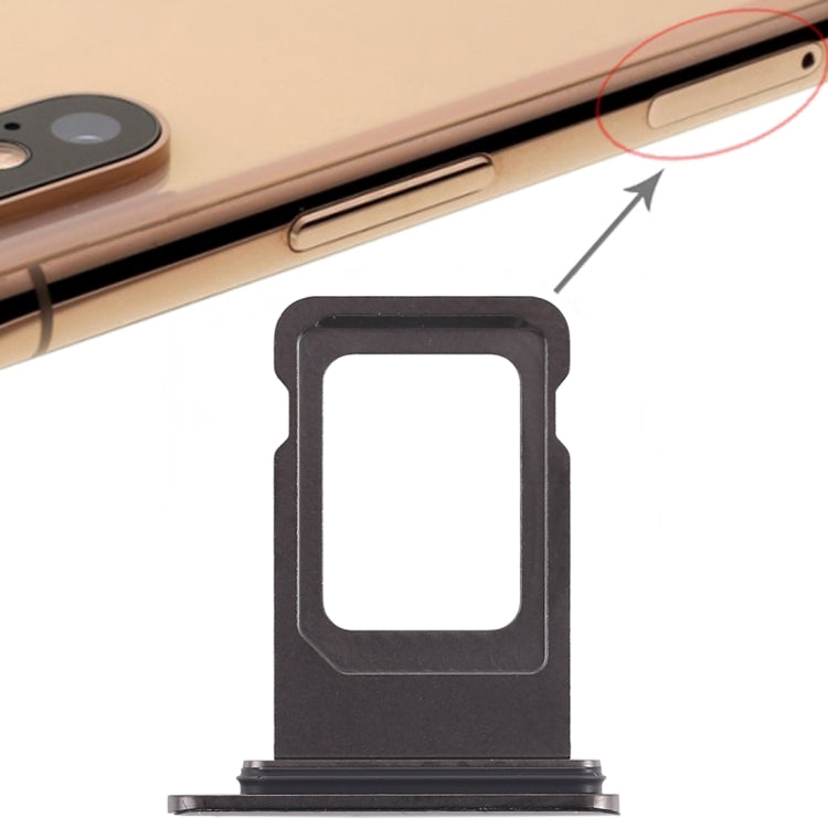 Black Double SIM Card Tray for iPhone XS Max - Replacement for Dual SIM Version (Professional Installation Recommended)