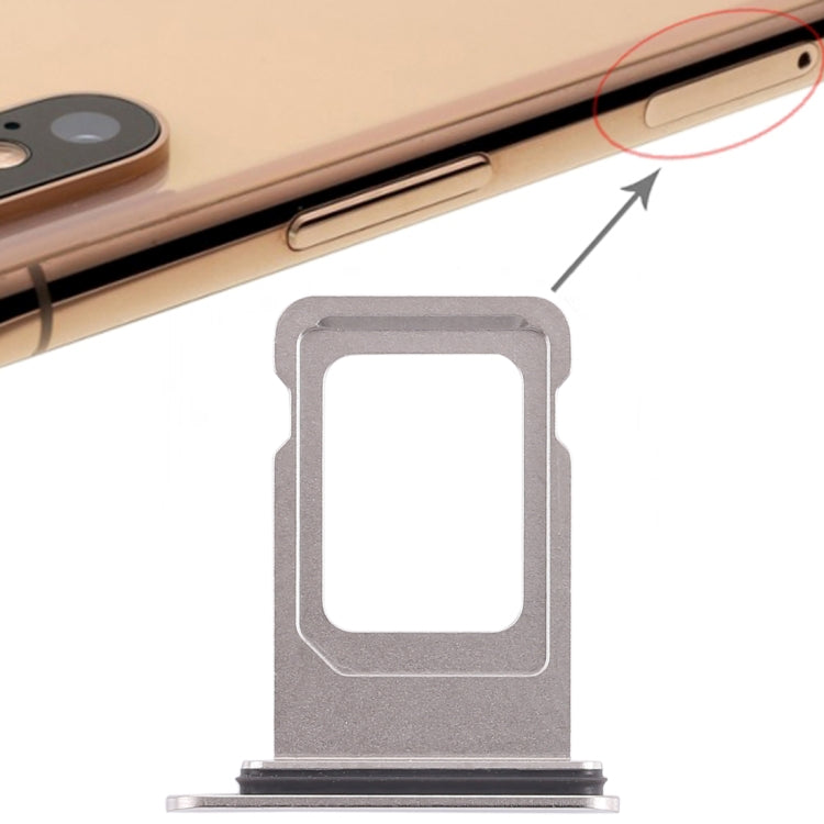 Double SIM Card Tray for iPhone XS Max - Replacement Tray (White, Double SIM Version)
