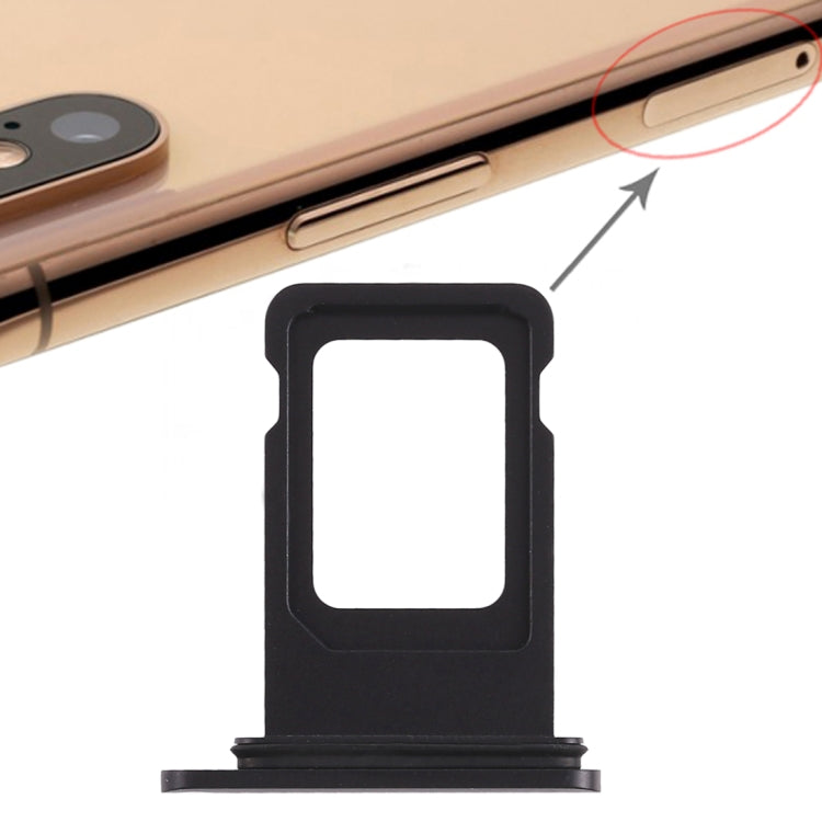 Black Double SIM Card Tray for iPhone XR - Replacement for Dual SIM Functionality